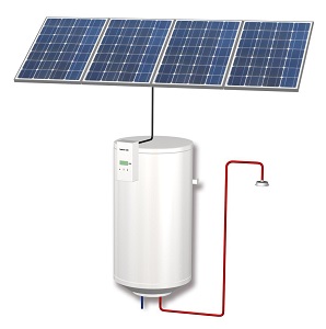 Warmwasser aus Solarstrom