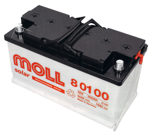 MOLL Solar 100 Ah, Batterie,Solartechnik, Energie sparen