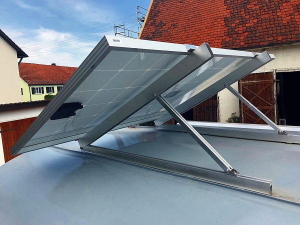 Bodengestell für Solarmodule waagrecht - Wagner Tric F quer